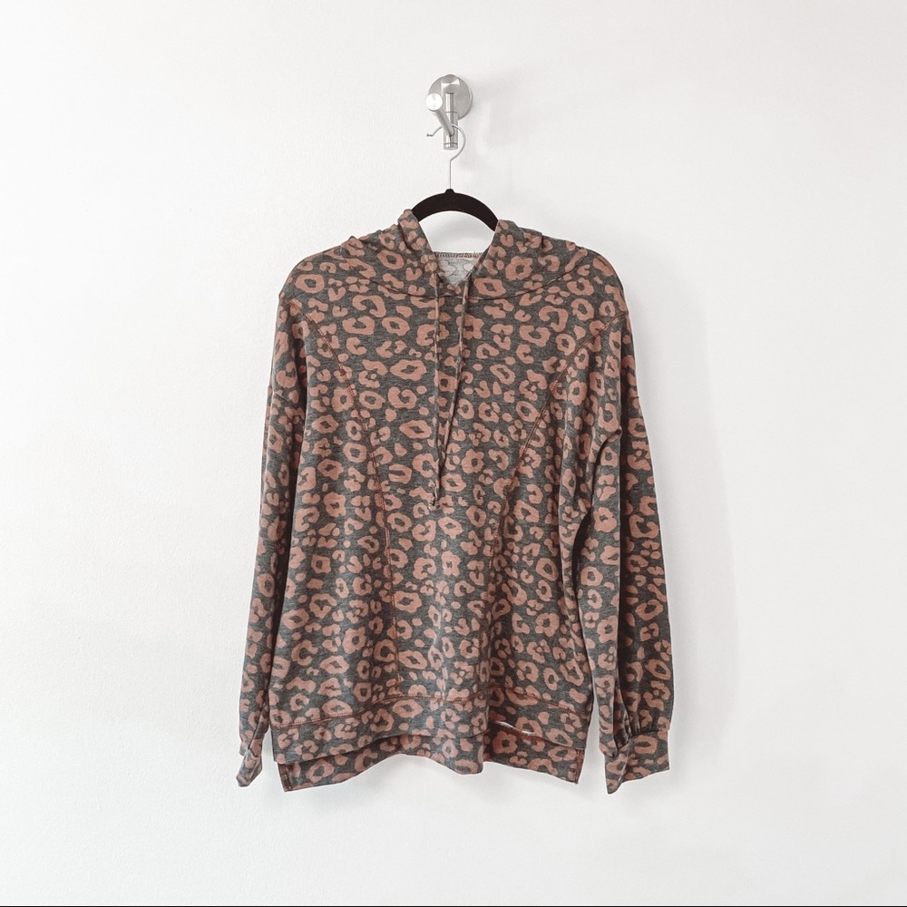 Boutique MTS Fall‎ Casual Chic Cheetah Animal Print Hoodie Sweatshirt Small